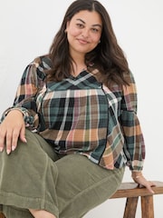 FatFace Multi Lara Check Blouse - Image 8 of 10
