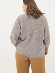 FatFace Light Brown Amara Roll Neck Knitted Jumper - Image 10 of 12