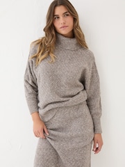 FatFace Light Brown Amara Roll Neck Knitted Jumper - Image 2 of 12