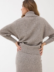 FatFace Light Brown Amara Roll Neck Knitted Jumper - Image 3 of 12