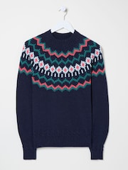 FatFace Navy Emma Fairisle Pattern Jumper - Image 7 of 7