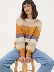 FatFace Multi Equinox Stripe Jumper - Image 4 of 6
