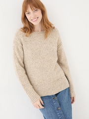 FatFace Gold Etta Sparkle Jumper - Image 1 of 6