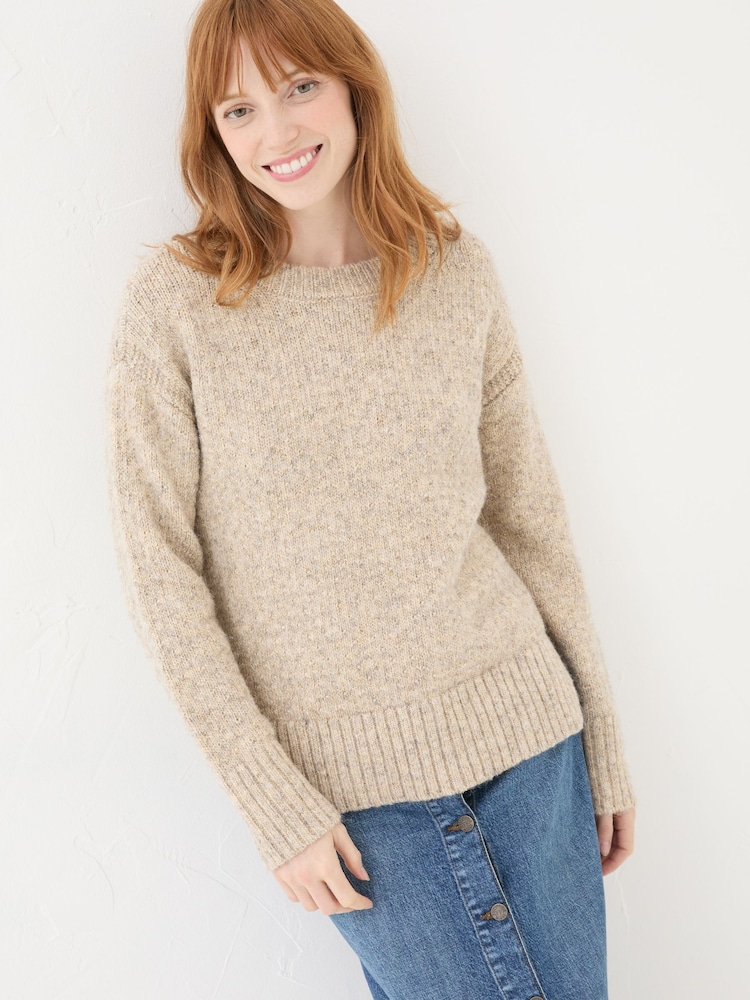 FatFace Gold Etta Sparkle Jumper - Image 1 of 6