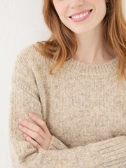 FatFace Gold Etta Sparkle Jumper - Image 4 of 6
