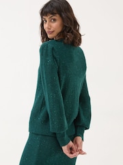 FatFace Teal Green Jasmine Jumper - Image 2 of 7