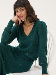 FatFace Teal Green Jasmine Jumper - Image 4 of 7