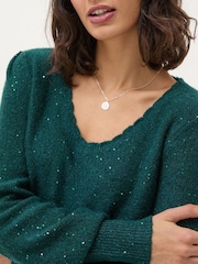 FatFace Teal Green Jasmine Jumper - Image 5 of 7