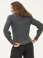 FatFace Charcoal Grey Jasmine Jumper - Image 2 of 5