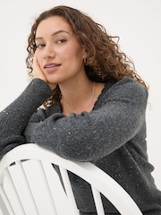 FatFace Charcoal Grey Jasmine Jumper - Image 3 of 5