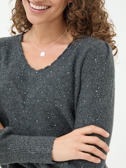 FatFace Charcoal Grey Jasmine Jumper - Image 4 of 5