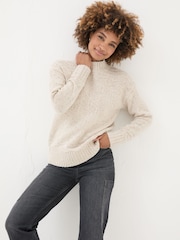 FatFace Ivory Snowflake Jumper - Image 1 of 10