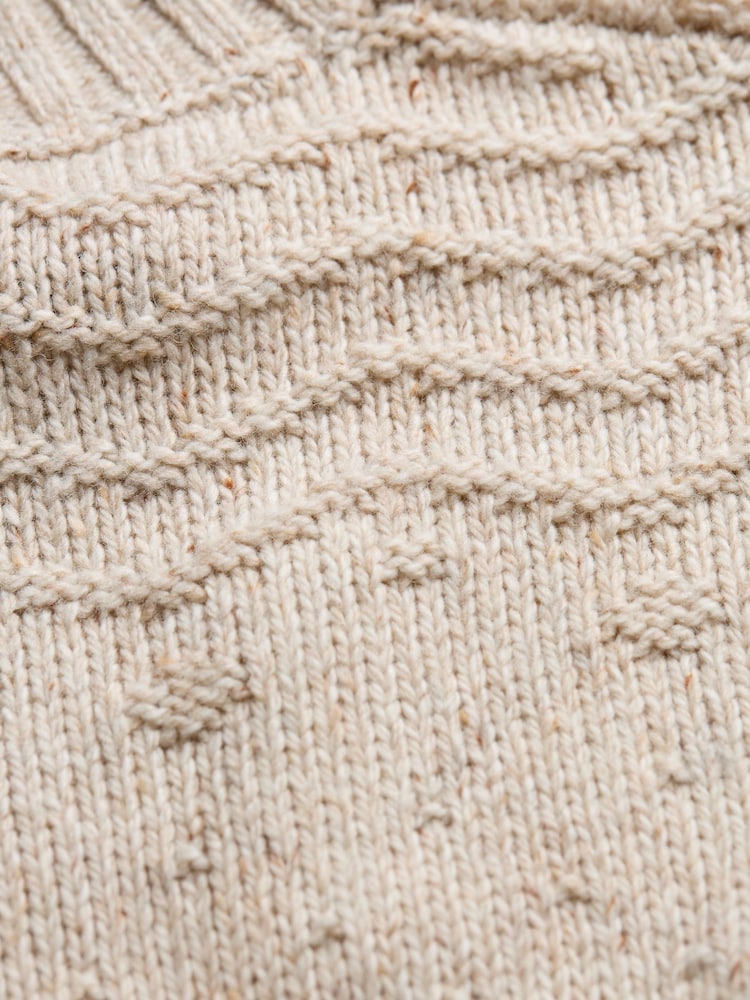 FatFace Ivory Snowflake Jumper - Image 10 of 10