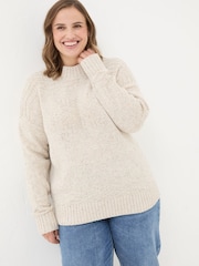 FatFace Ivory Snowflake Jumper - Image 7 of 10
