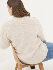 FatFace Ivory Snowflake Jumper - Image 8 of 10