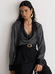 Кожаный ремень с эффектом волос Reiss Hazel - Изображение 5 6