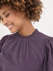 FatFace Dark Purple Adley Cord 100% Cotton Dress - Image 4 of 6