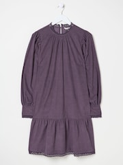FatFace Dark Purple Adley Cord 100% Cotton Dress - Image 6 of 6