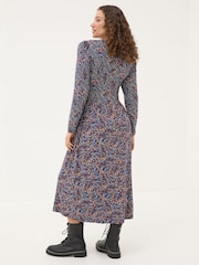 FatFace Fia Dark Navy Batik Dress - Image 2 of 5