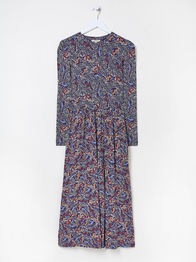 FatFace Fia Dark Navy Batik Dress - Image 5 of 5