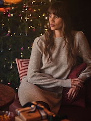 FatFace Light Natural Eden Knit Dress - Image 1 of 9