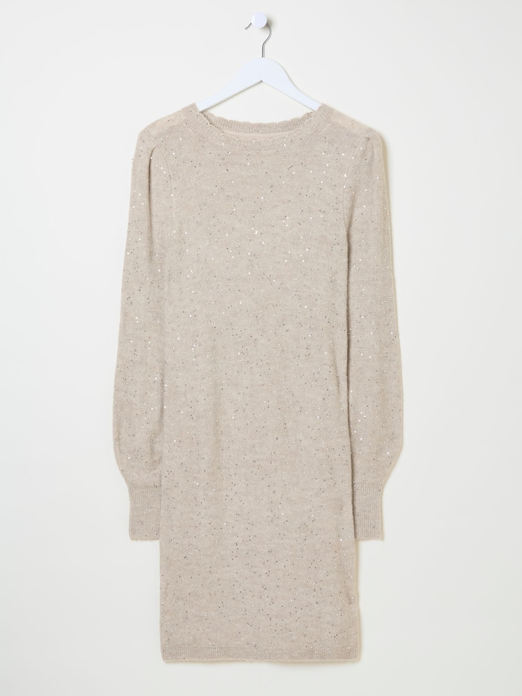 FatFace Light Natural Eden Knit Dress - Image 8 of 8 FatFace Light Natural Eden Knit Dress - Image 8 of 8