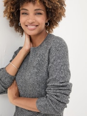 FatFace Charcoal Grey Maddy Knit Dress - Image 5 of 10