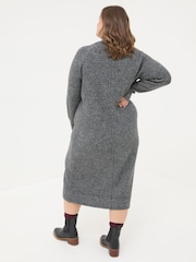 FatFace Charcoal Grey Maddy Knit Dress - Image 7 of 10