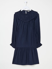 FatFace Dark Navy Mika Jacquard Dress - Image 11 of 12