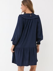 FatFace Dark Navy Mika Jacquard Dress - Image 4 of 12