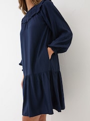 FatFace Dark Navy Mika Jacquard Dress - Image 5 of 12