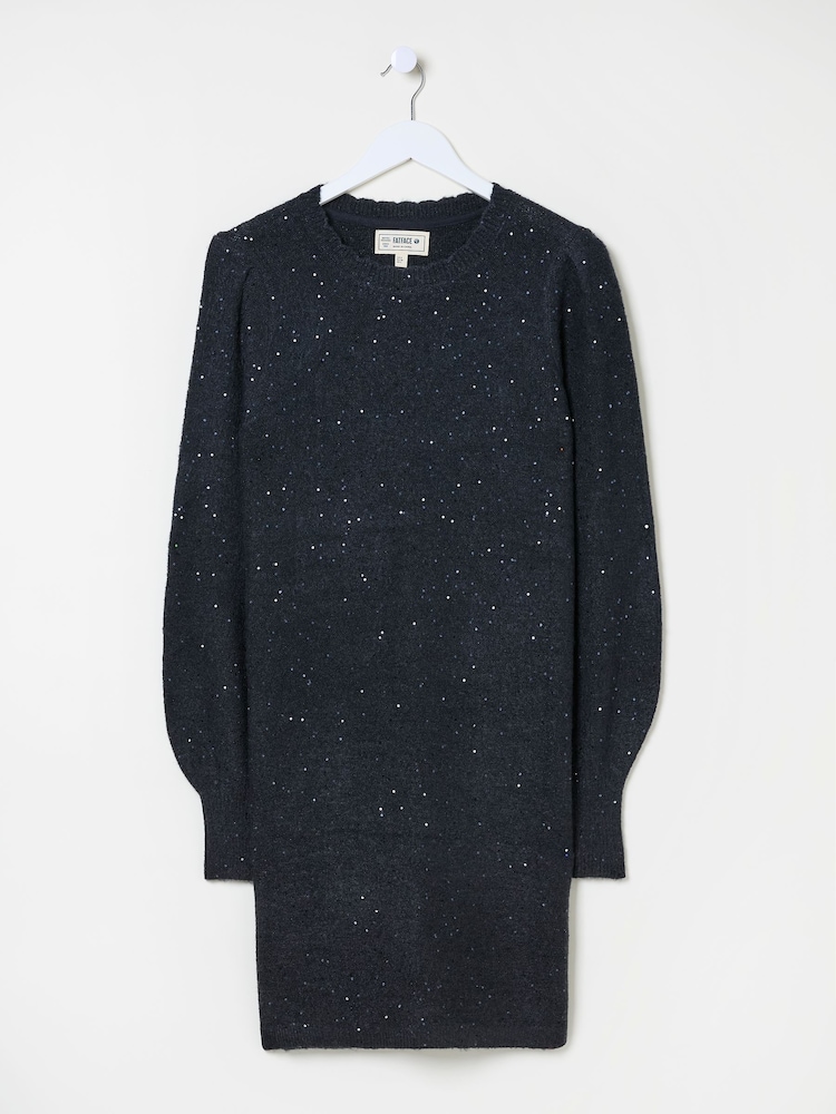 FatFace Dark Navy Eden Knit Dress - Image 6 of 6