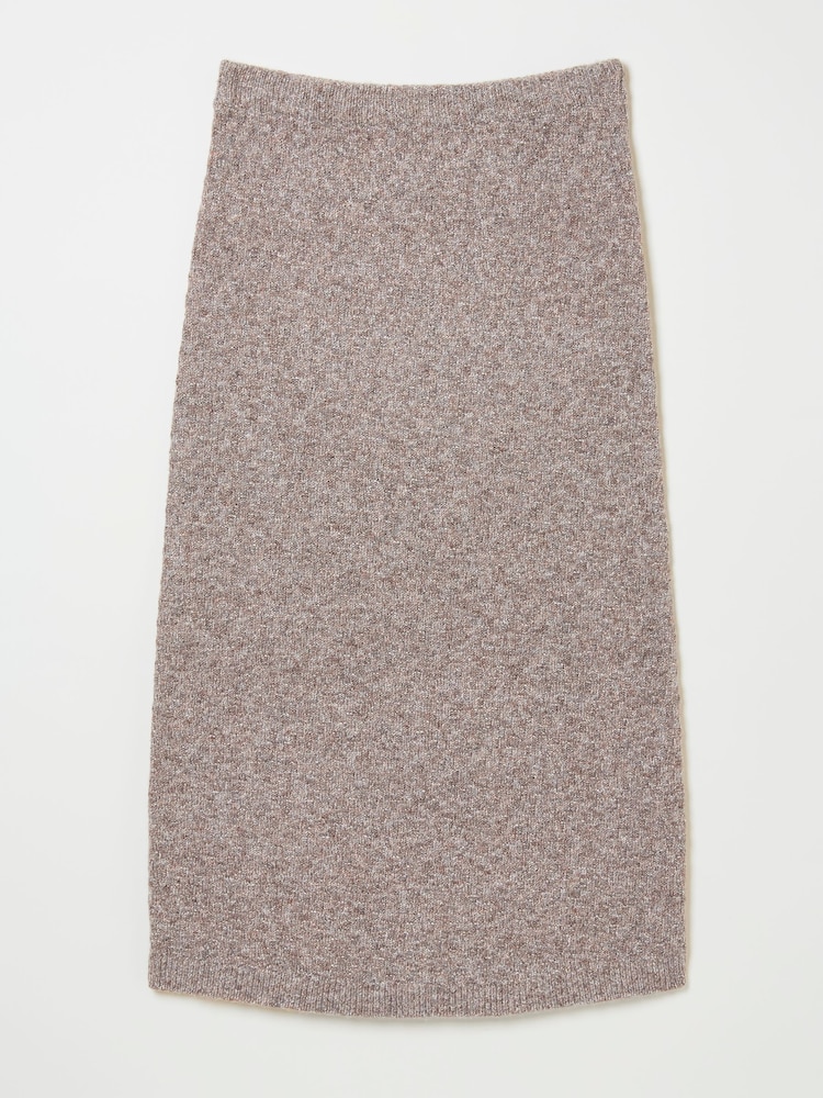 FatFace Oatmeal Knitted Skirt - Image 5 of 5