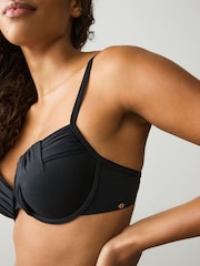 Zwart - Gedrapeerde, voorgevormde Bikini met beugel - Image 4 of 5