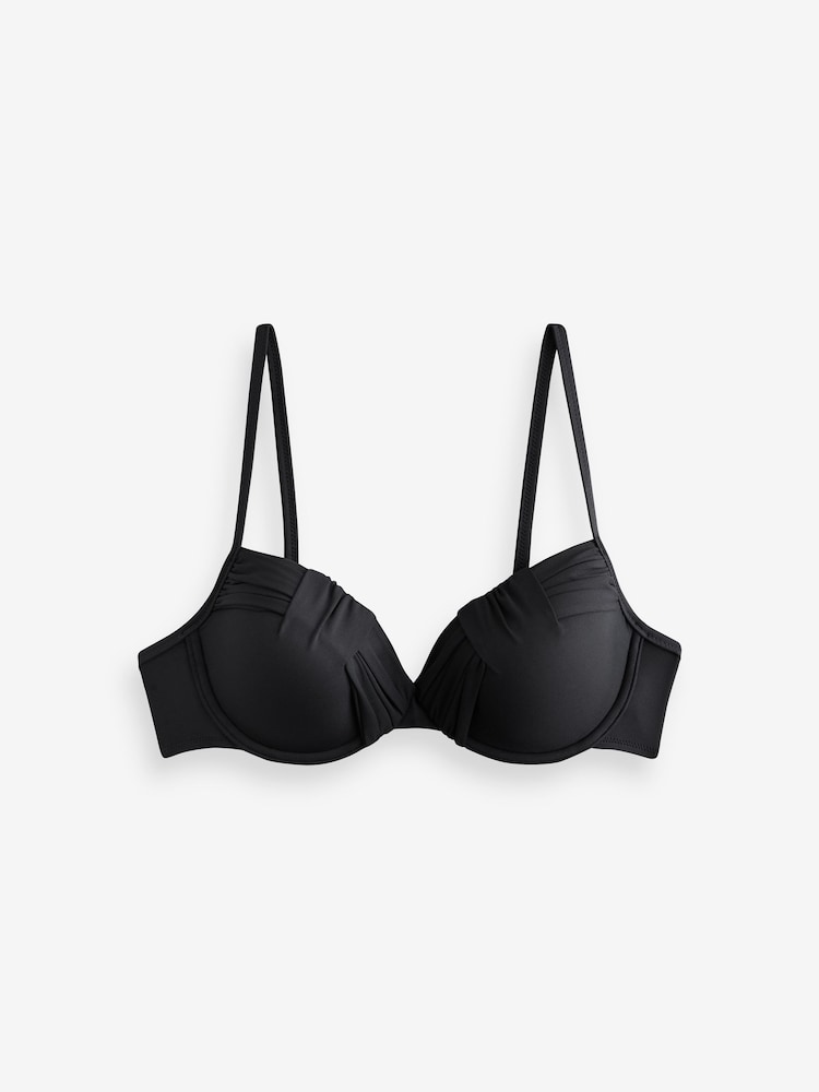 Schwarz - Drapiertes, gepolstertes, formgebendes Bügel-Bikinioberteil - Bild 5 von 5 Schwarz - Drapiertes, gepolstertes, formgebendes Bügel-Bikinioberteil - Bild 5 von 5