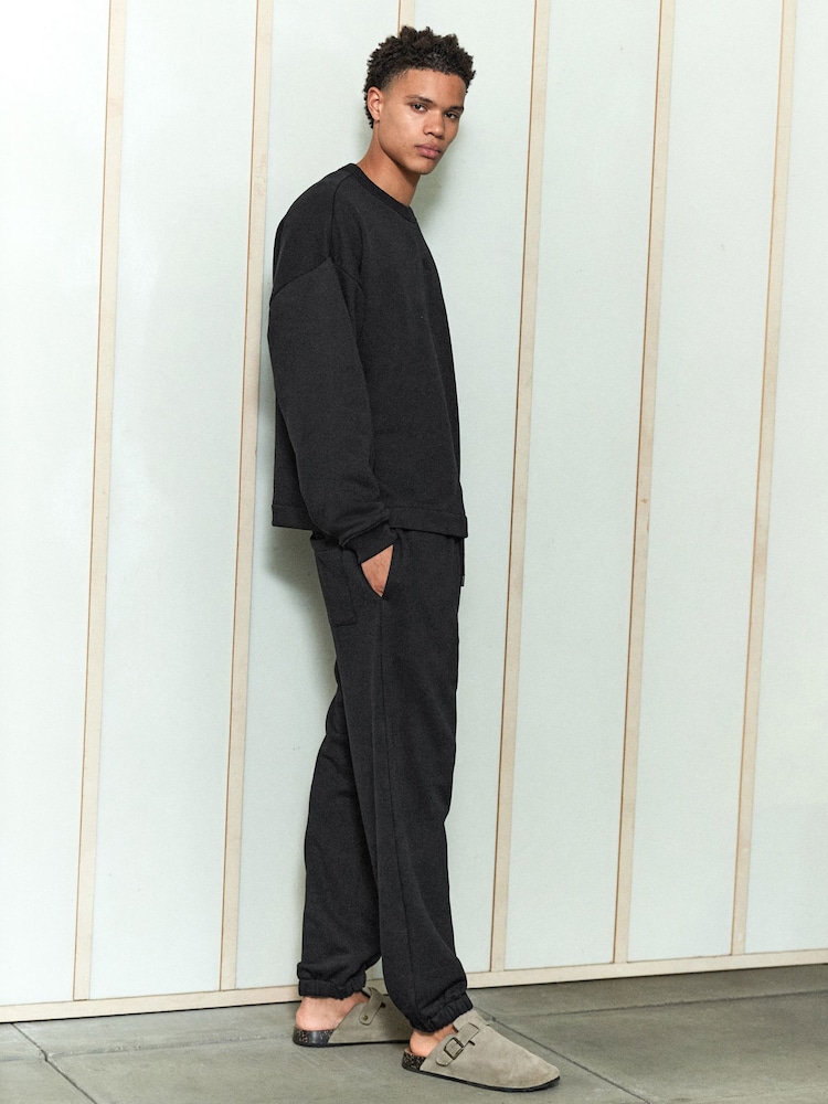 Black Cuffed EDIT Joggers - Image 2 of 9