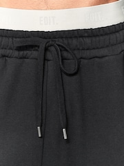Black Cuffed EDIT Joggers - Image 4 of 9