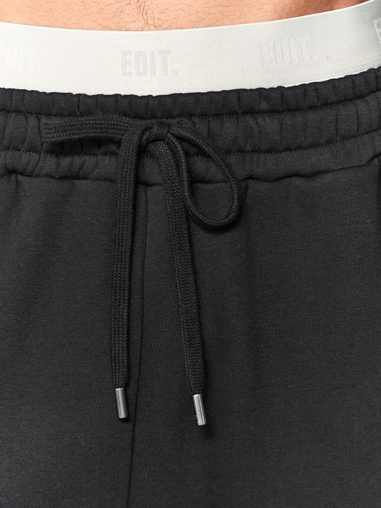 Black Cuffed EDIT Joggers - Image 4 of 9