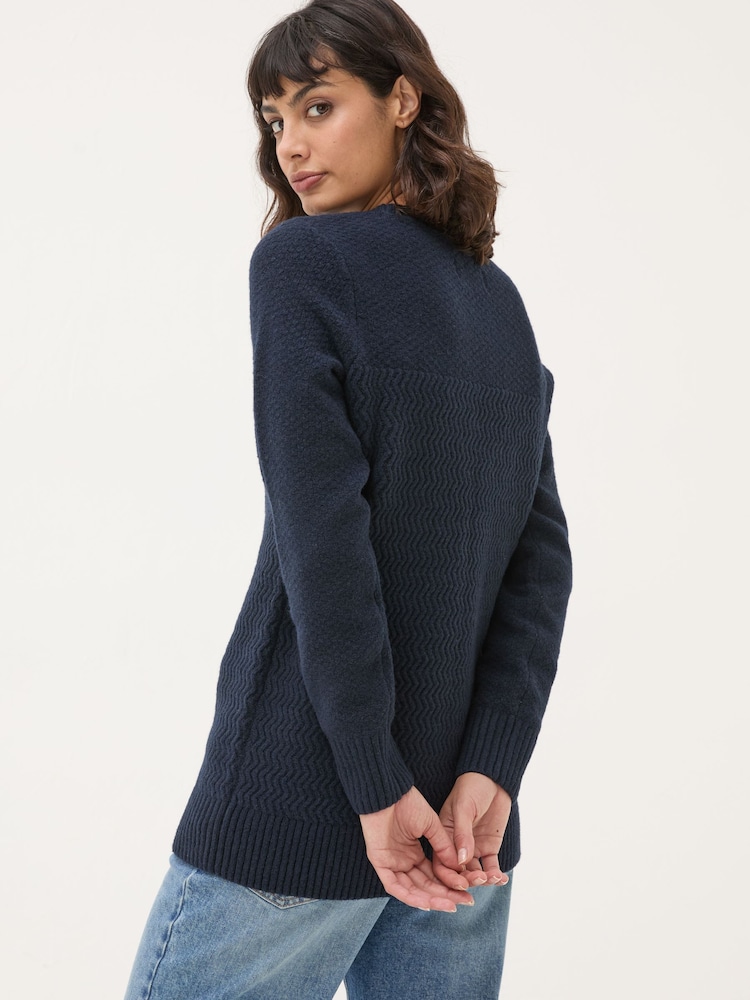 FatFace Navy Amelia Tunic - Image 2 of 6
