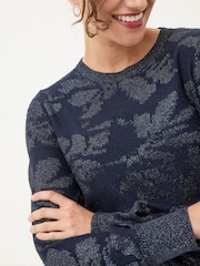 FatFace Dark Navy Dark Skies Jacquard Jumper - Image 3 of 5