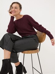 FatFace Red Lara Sparkle Jumper - Image 3 of 5