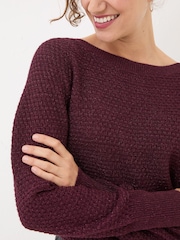 FatFace Red Lara Sparkle Jumper - Image 4 of 5