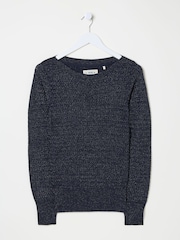 FatFace Dark Navy Lara Sparkle Jumper - Image 5 of 5