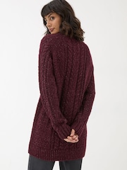 FatFace Dark Red Alicia V-Neck Tunic - Image 2 of 6