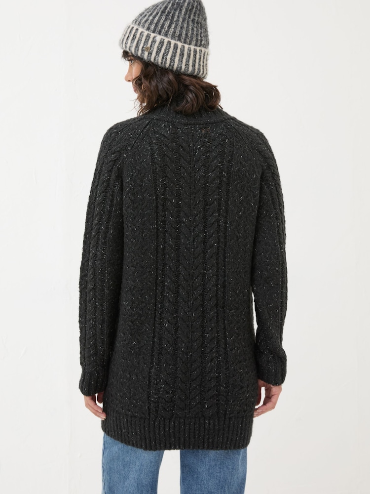 FatFace Black Alicia V-Neck Tunic - Image 2 of 6 FatFace Black Alicia V-Neck Tunic - Image 2 of 6