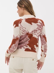 FatFace Natural Pattern Funnel Neck - Image 2 of 6