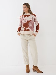 FatFace Natural Pattern Funnel Neck - Image 3 of 6