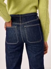 Mittelblau - Schlagjeans mit Gürtel und Taschen aus 100 % Baumwolle - Bild 5 von 8