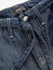 Mittelblau - Schlagjeans mit Gürtel und Taschen aus 100 % Baumwolle - Bild 8 von 8