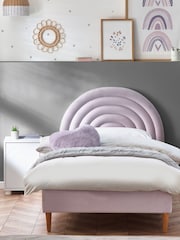 Opulent Velvet Lilac Purple Kids Rainbow Upholstered Bed - Image 1 of 8